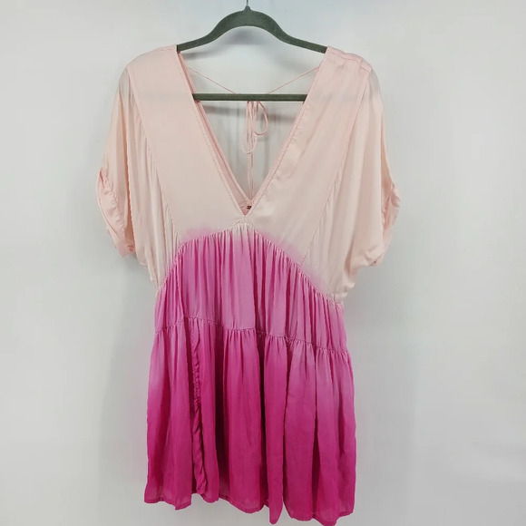 Free People Sun Up Ombre Pink Mini Dress - Picture 4 of 8